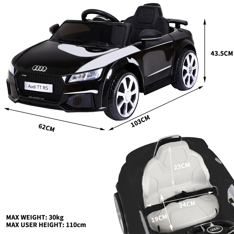 Kids Ride On Car 12V Battery Audi Licensed Electric Toy Remote Control Motor