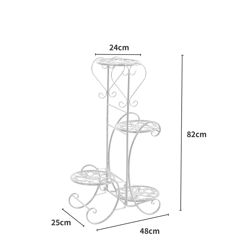 Levede Plant Stand Outdoor Indoor Metal Flower Pots Rack Corner Planter Shelf