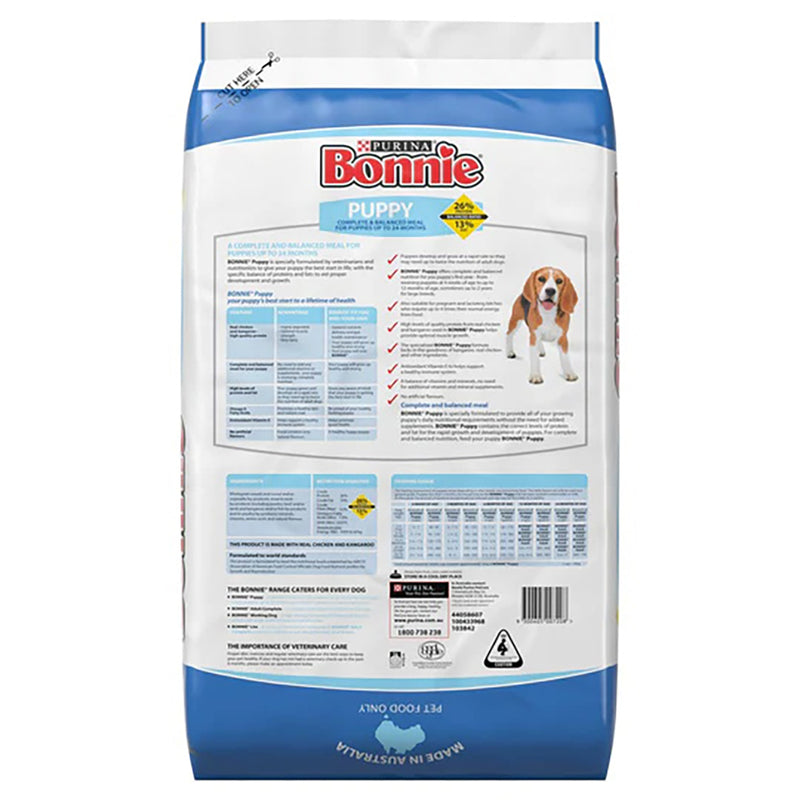 Bonnie Puppy Up To 24 Months With Real Chicken And Kangaro Dry Dog Food 20kg