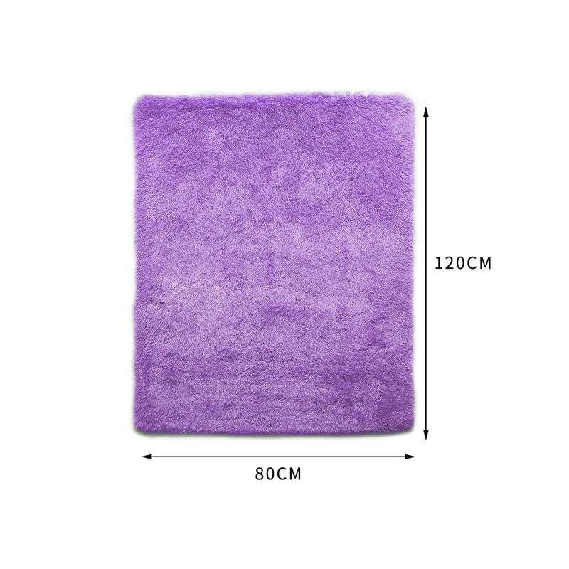 Designer Soft Shag Shaggy Floor Confetti Rug Carpet Home Decor 80x120cm Purple