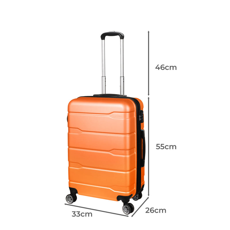 Slimbridge 20" Expandable Luggage Travel Suitcase Trolley Case Hard Set Orange