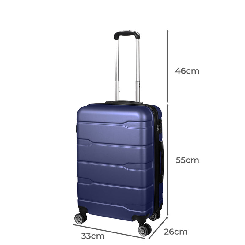 Slimbridge 20" Expandable Luggage Travel Suitcase Trolley Case Hard Set Navy