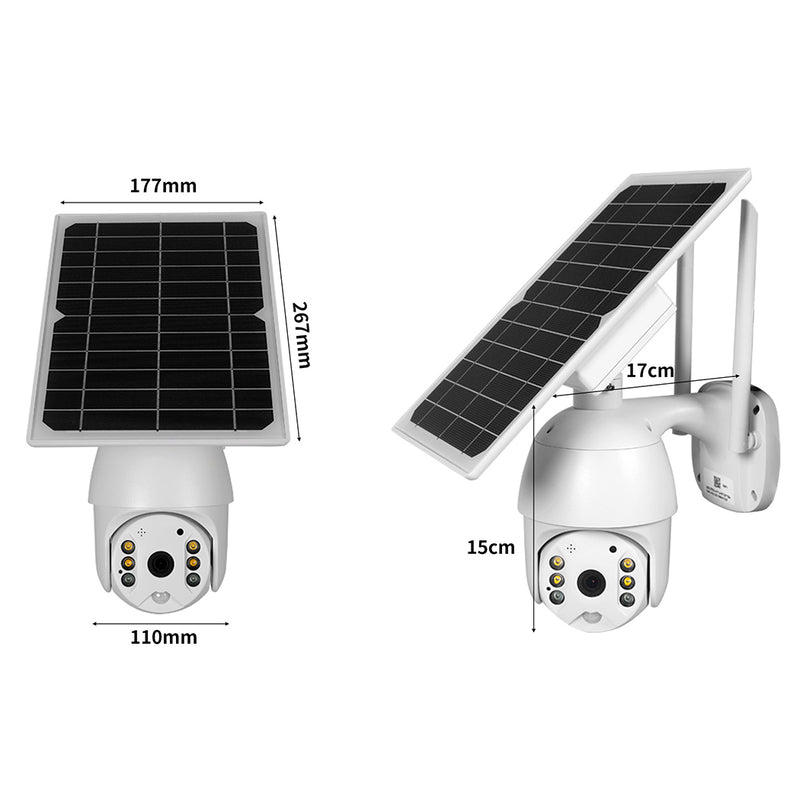 Solar Camera Security Wireless 1080P Power Rechargeable Outdoor Night Vision PTZ