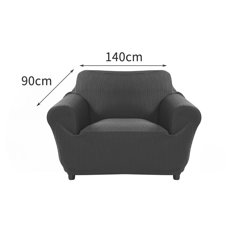 Sofa Cover Slipcover Protector Couch Covers 1-Seater Dark Grey