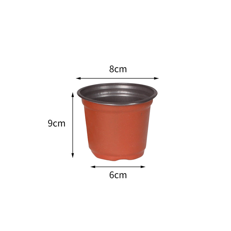 Lambu 100X Plastic Plant Pots Flowers Garden Nursery Seeding Growing Container