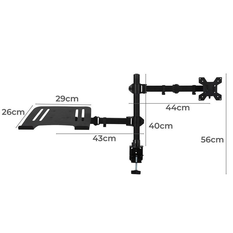 Monitor Stand Arm Display Desk Mount Holder Bracket Screen Laptop Tray Adjust