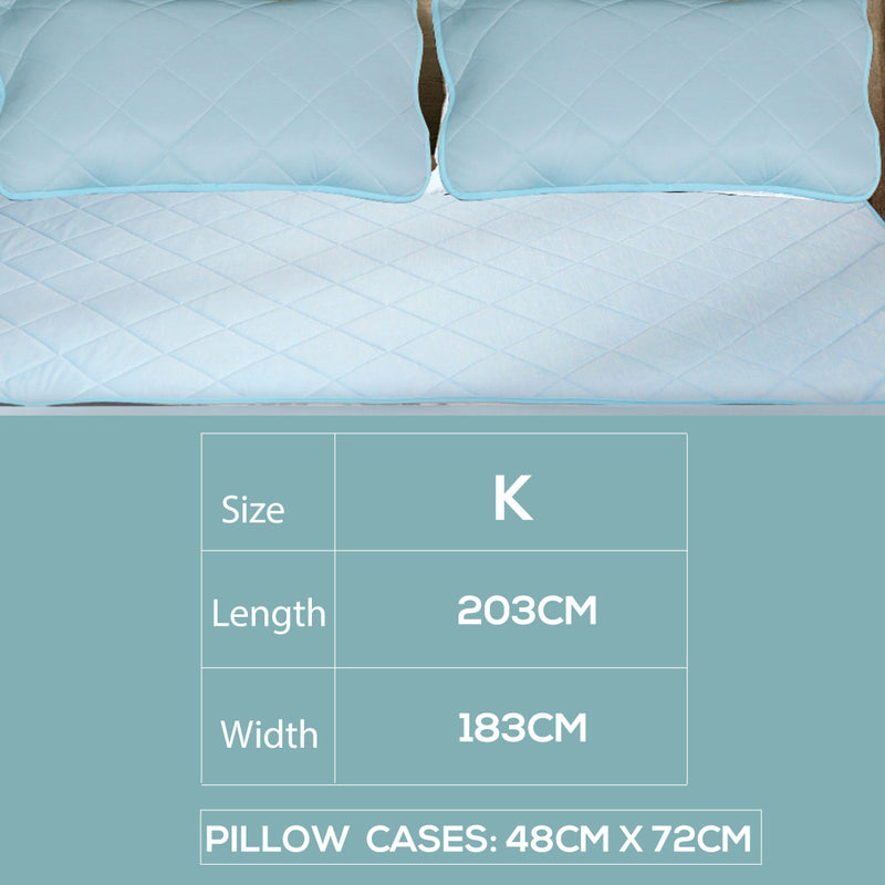 Dreamz Mattress Protector Cool Topper Set  Pillow Case King