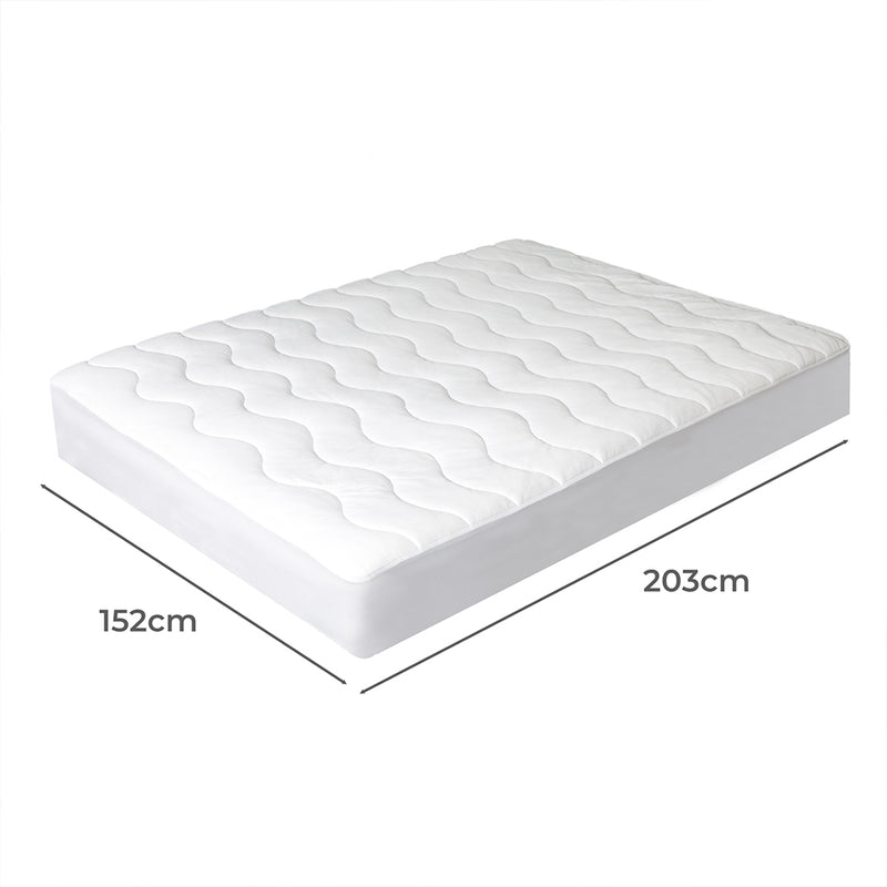 Dreamz Cool Mattress Topper Protector Summer Bed Pillowtop Pad Queen Cover