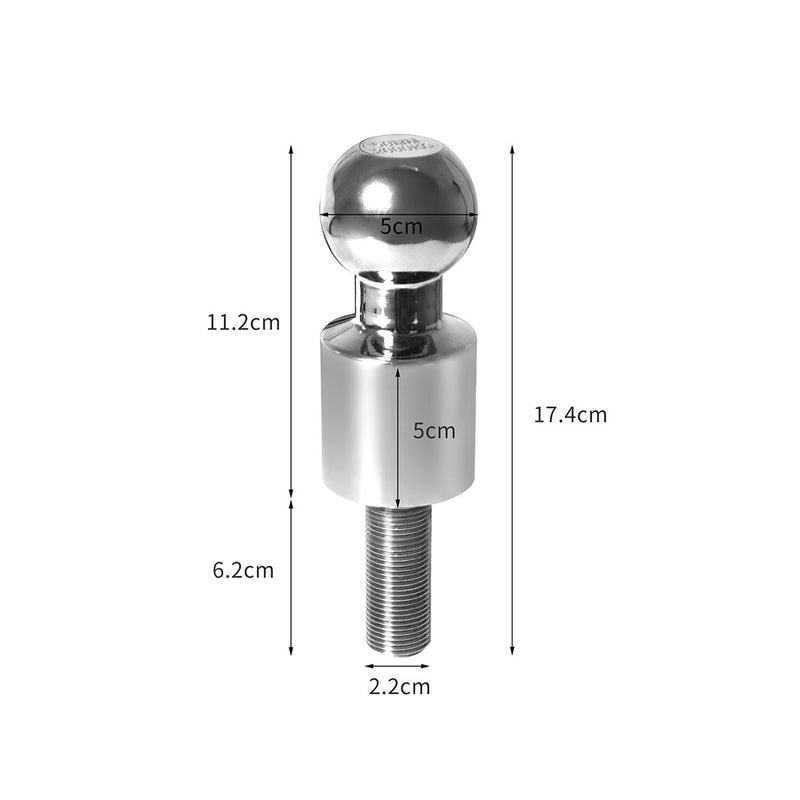 Manan 50mm Tow Ball 2000KG 2" High Rise Lift Towbar Mount Hitch Caravan Trailer