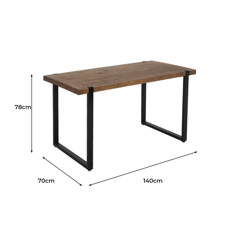 Levede Dining Table Industrial Wooden Metal Kitchen Tables Cafe Restaurant 140cm