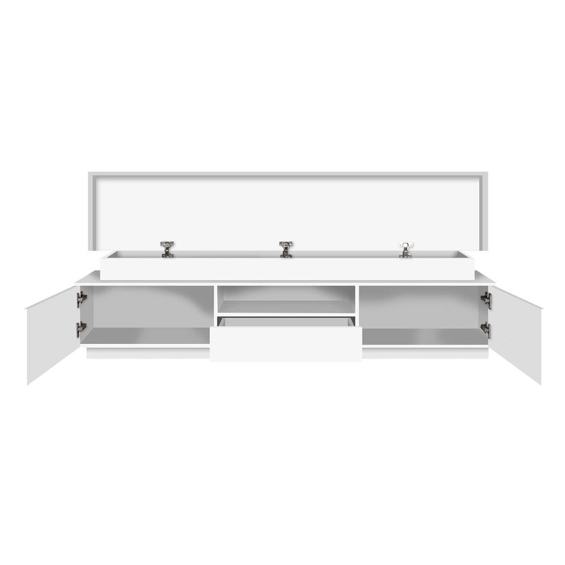 Levede TV Cabinet Entertainment Unit Stand RGB LED Furniture Wooden Shelf 180cm