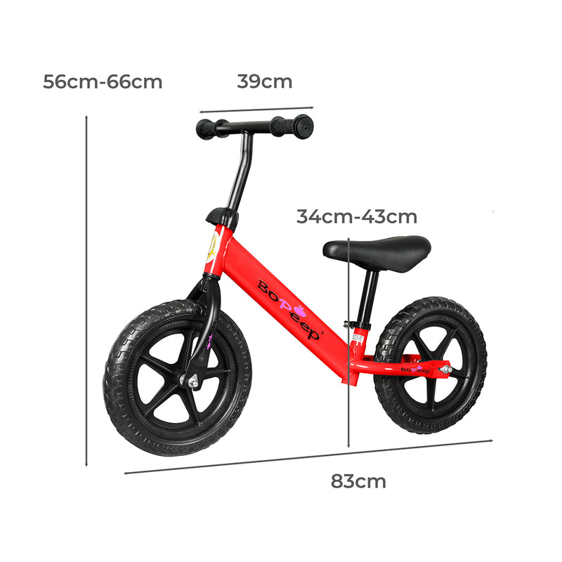 BoPeep Kids Balance Bike Ride On Toys Push Bicycle Children Outdoor Toddler Safe