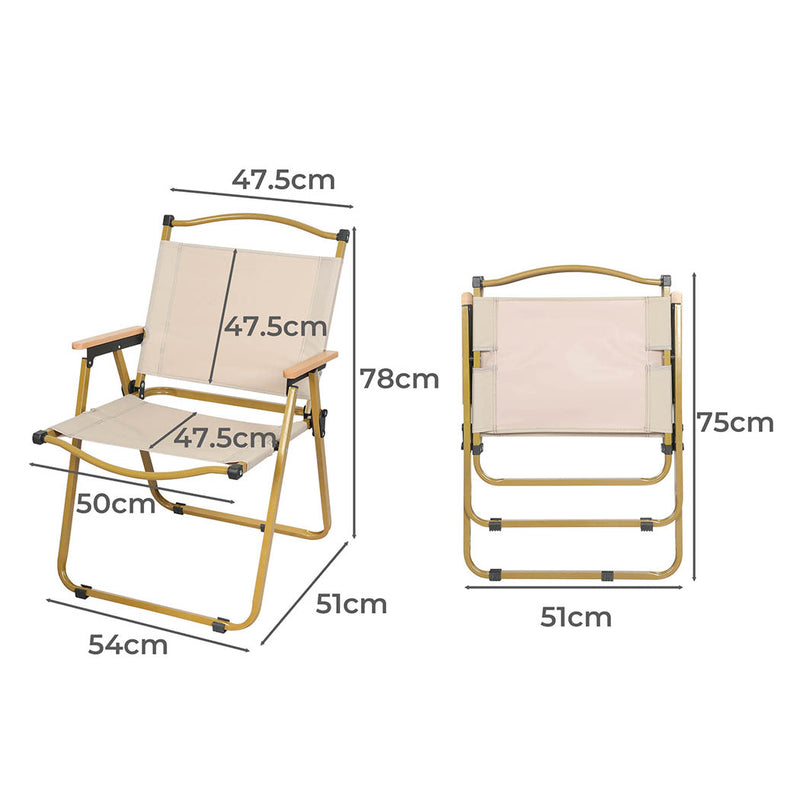 Levede 4PCS Camping Chair Folding Outdoor Portable Foldable Chairs Beach Picnic