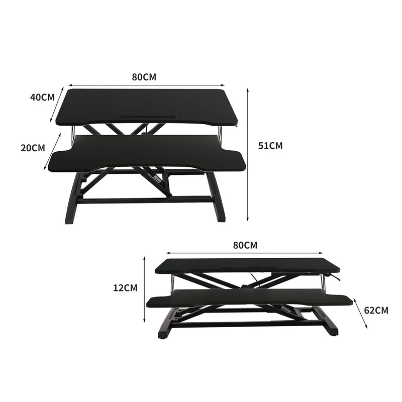 Levede Standing Office Desk Riser Height Adjustable Sit Stand Shelf Computer