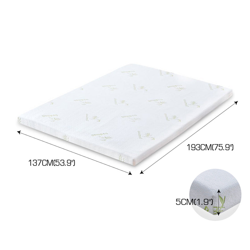 DreamZ 8cm Thickness Cool Gel Memory Foam Mattress Topper Bamboo Fabric Double