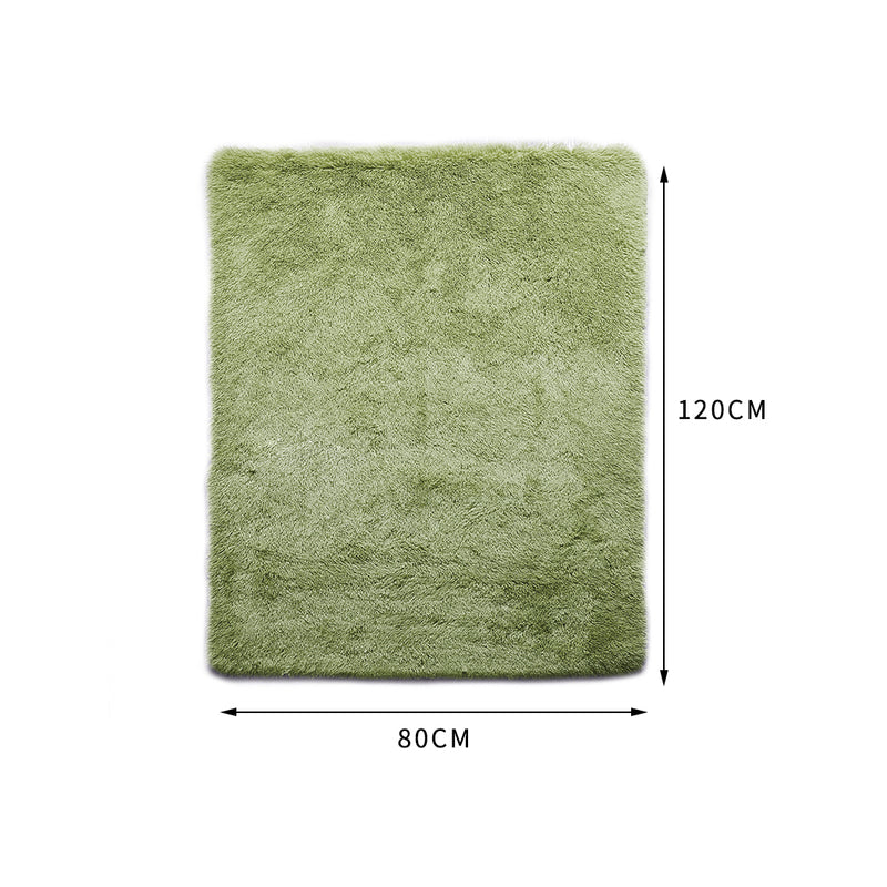 Designer Soft Shag Shaggy Floor Confetti Rug Carpet Home Decor 80x120cm Green