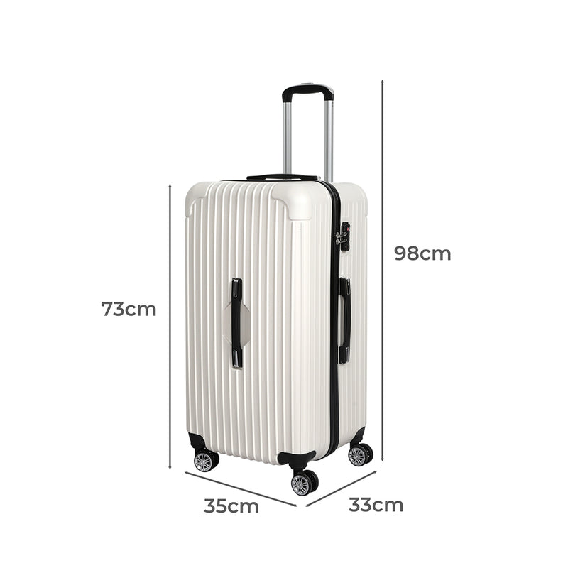 Slimbridge 28" Luggage Travel Suitcase Trolley Case Packing Waterproof TSA White