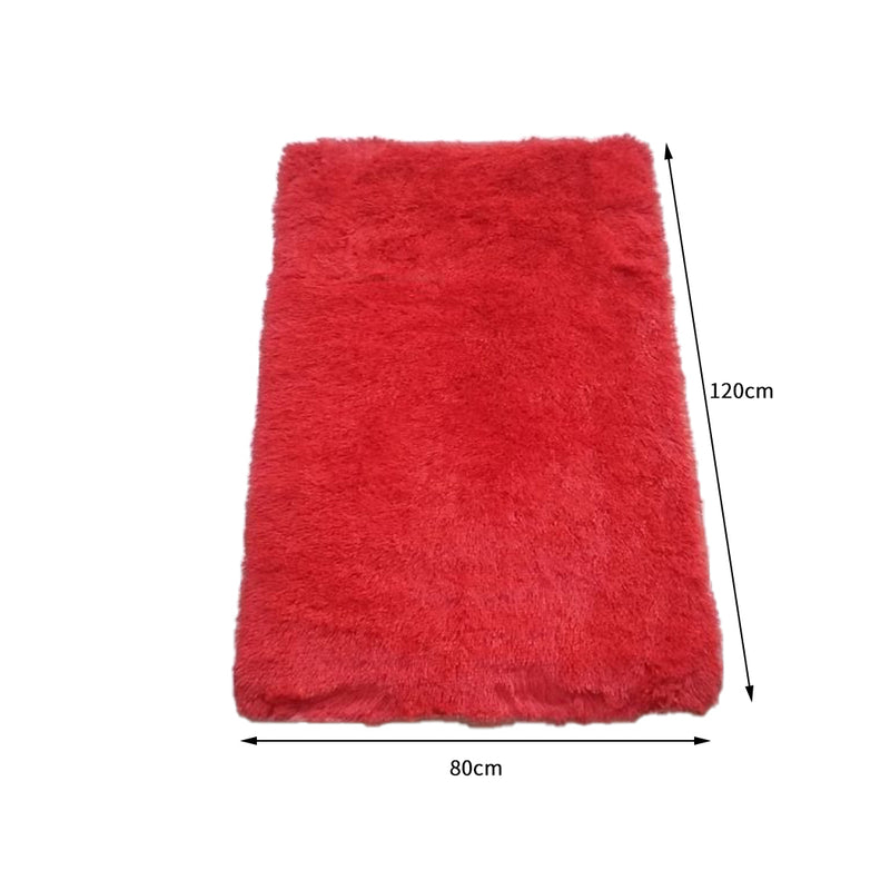 Designer Soft Shag Shaggy Floor Confetti Rug Carpet Home Decor 80x120cm Red