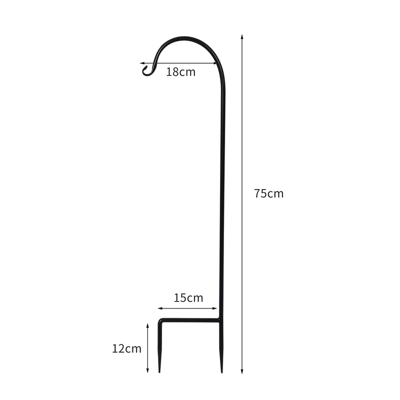 2x Levede Shepherd Hook Crook Garden Hanging Wedding Plants Bracket Bird Feeder