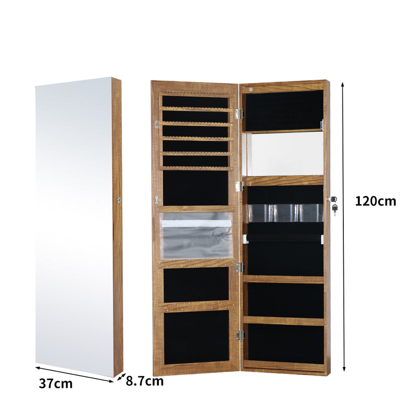 Levede Full Length-Dressing Mirror Jewellery Cabinet LED Makeup Storage Box