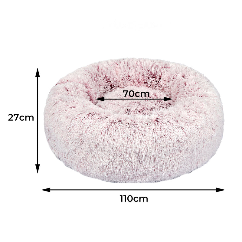 PaWz Replaceable Cover For Dog Calming Bed Nest Mat Soft Plush Kennel Pink XL