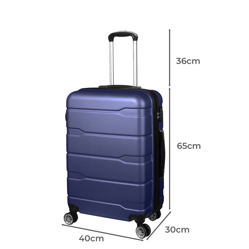 Slimbridge 24" Expandable Luggage Travel Suitcase Trolley Case Hard Set Navy