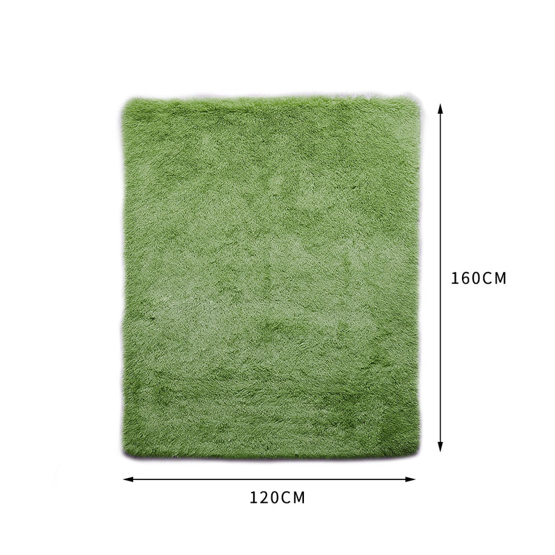 Designer Soft Shag Shaggy Floor Confetti Rug Carpet Home Decor 120x160cm Green