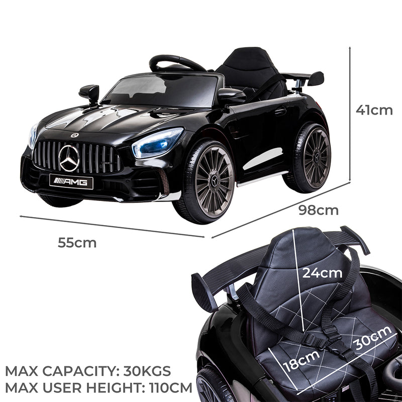 Kids Ride On Car 12V Battery Mercedes-Benz Licensed AMG GTR Toy Remote Control