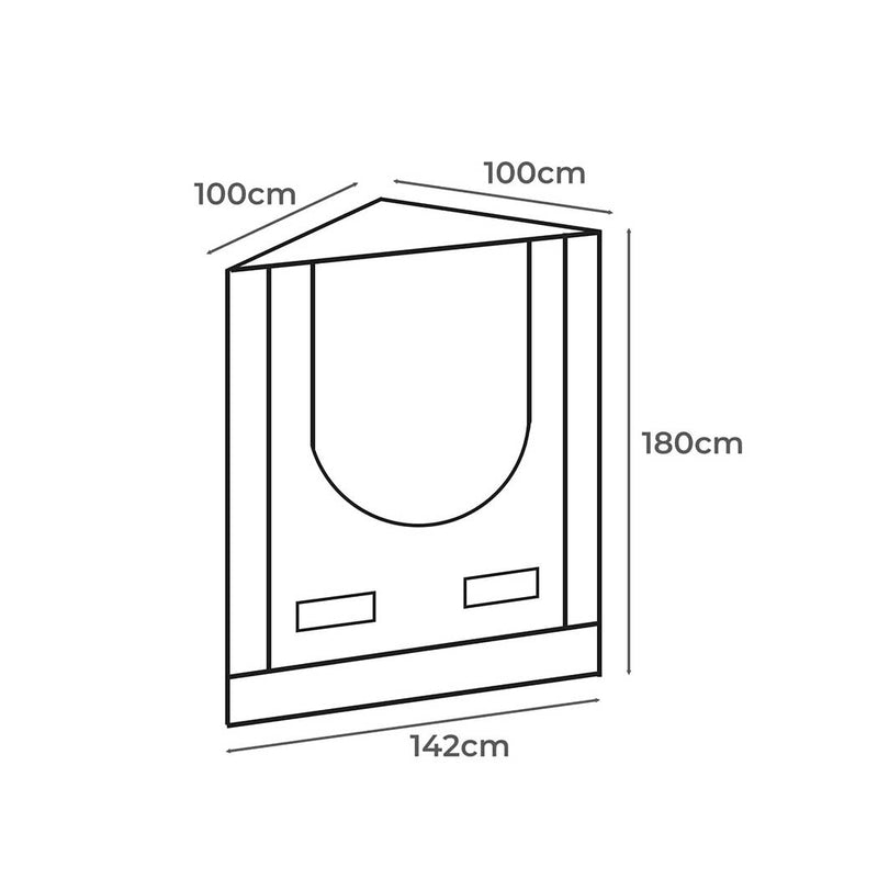 Garden Hydroponics Grow Room Tent Reflective Aluminum Oxford Cloth 100x142cm