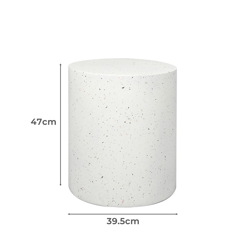 Levede Side Table Terrazzo Round Side Table Magnesia Stone Concrete Stool