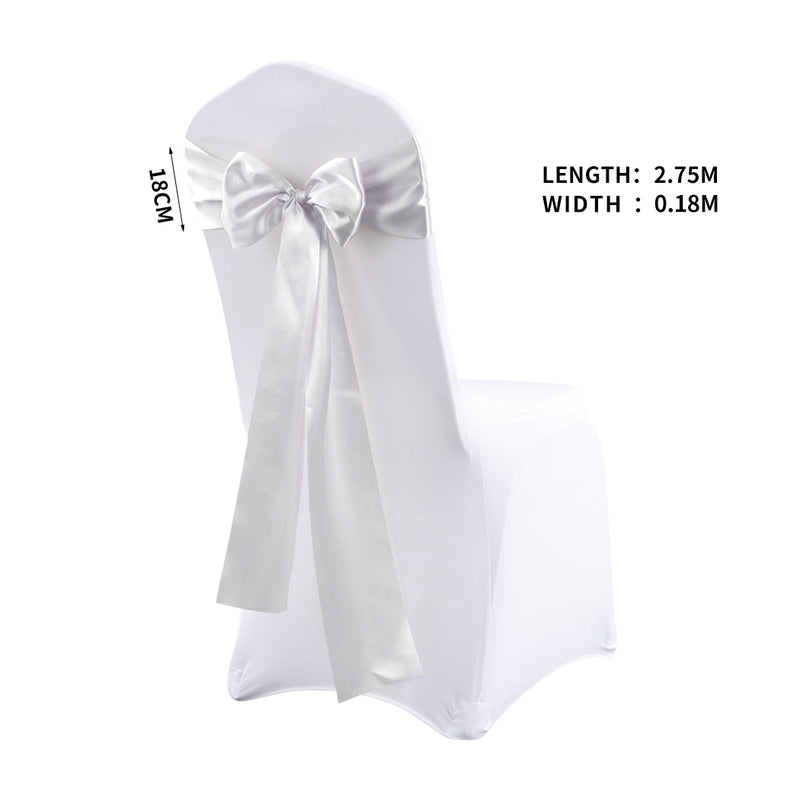 20x Satin Chair Sashes Cloth Cover Wedding Party Event Decoration Table Runner