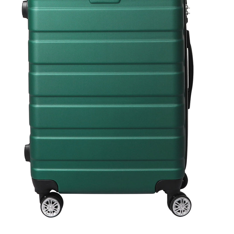 Slimbridge Luggage Suitcase Trolley 3Pcs set 20 24 28 Travel Packing Lock Green