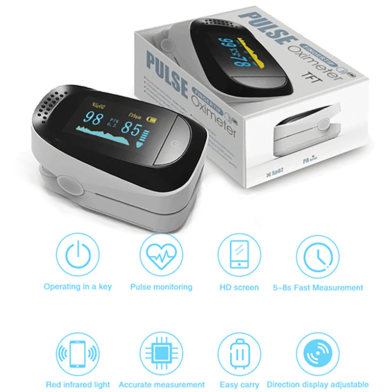 Digital Fingertip Pulse Oximeter Blood Oxygen Meter Heart Rate SpO2 Monitor ARTG