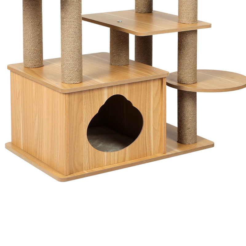 PaWz Cat Tree Scratching Post Scratcher Cats Tower Wood Condo Toys House 130cm