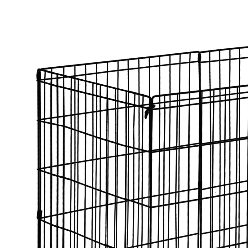 PaWz Pet Dog Playpen Puppy Exercise 8 Panel Fence Black Extension No Door 42"