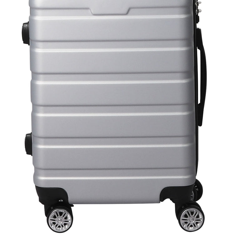 Slimbridge 20" Luggage Suitcase Trolley Travel Packing Lock Hard Shell Silver