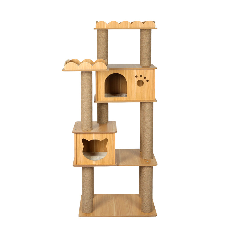 PaWz Cat Tree Scratching Post Scratcher Cats Tower Wood Condo Toys House 155cm