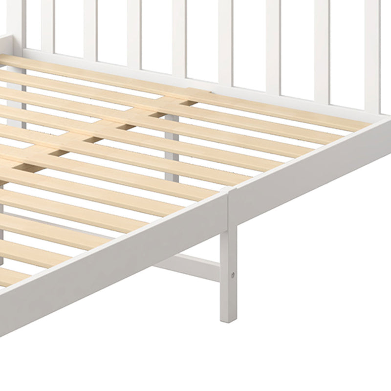 Levede Wooden Bed Frame Queen Full Size Mattress Base Timber White