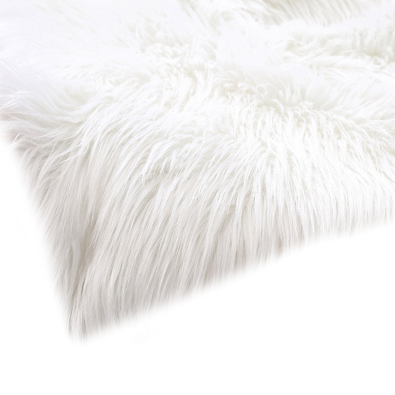 Floor Rugs Sheepskin Shaggy Rug Area Carpet Bedroom Living Room Mat 160X230 White