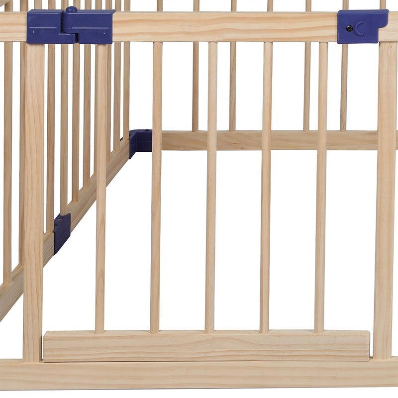 BoPeep Kids Playpen Wooden Baby Safety Gate Fence Child Play Game Toy Security M