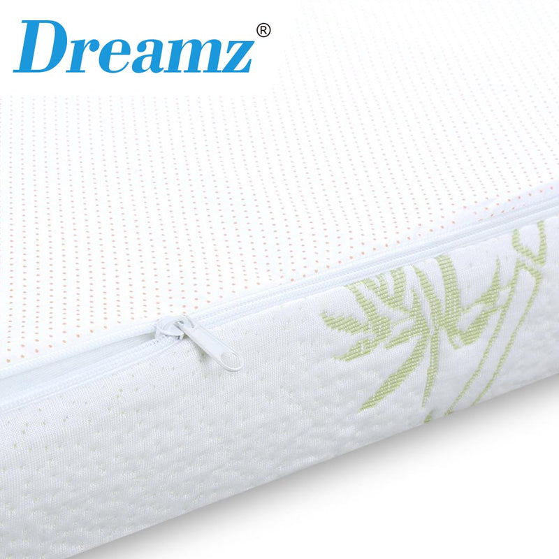 DreamZ 8cm Thickness Cool Gel Memory Foam Mattress Topper Bamboo Fabric Single