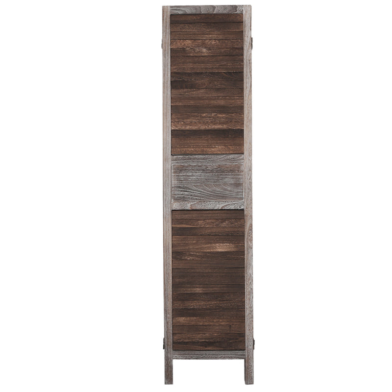 Levede 4 Panel Room Divider Folding Screen Privacy Dividers Stand Wood Brown