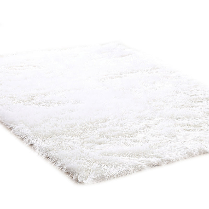 Floor Rugs Sheepskin Shaggy Rug Area Carpet Bedroom Living Room Mat 160X230 White