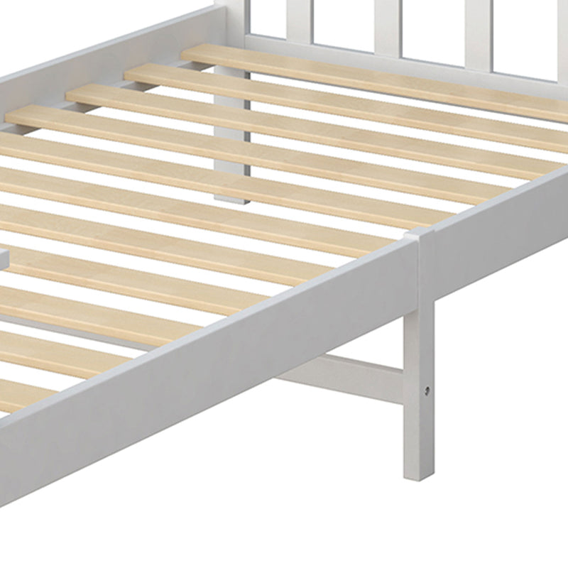 Levede Wooden Bed Frame Single Size Mattress Base Solid  Pine Wood White