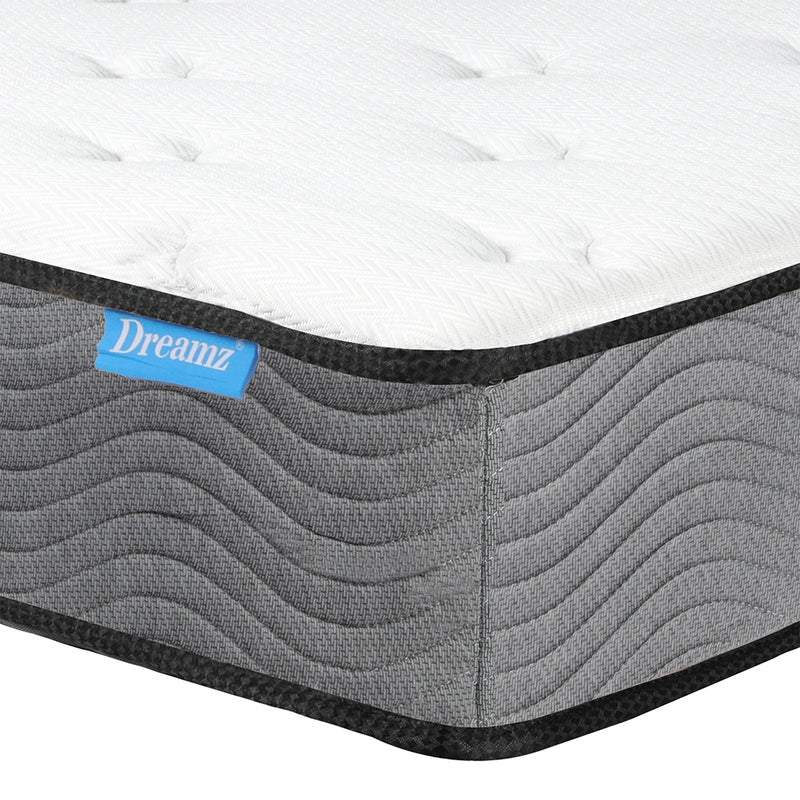 Dreamz Spring Mattress Pocket Bed Top Coil Sleep Foam Extra Firm King 23CM