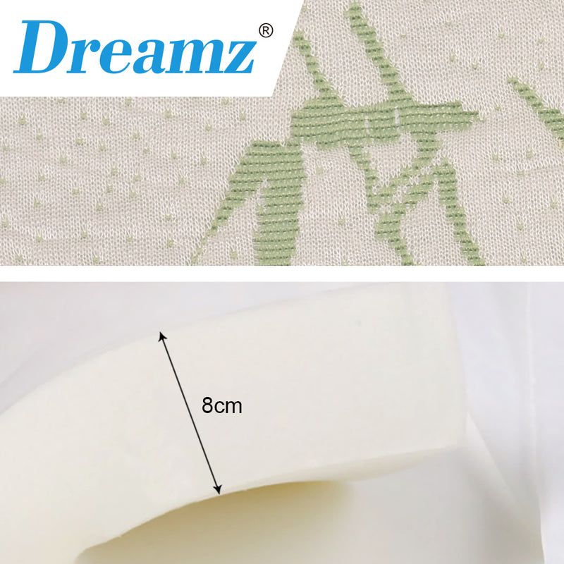 DreamZ Memory Foam Mattress Topper Bamboo Cover Washable 8CM Underlay Mat Double