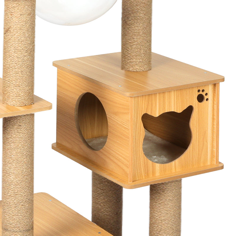 PaWz Cat Tree Scratching Post Scratcher Cats Tower Wood Condo Toys House 138cm