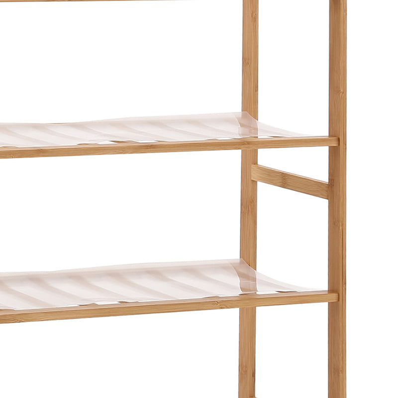 Levede Bamboo Shoe Rack Storage Wooden Organizer Shelf Stand 5 Tiers Layers 90cm