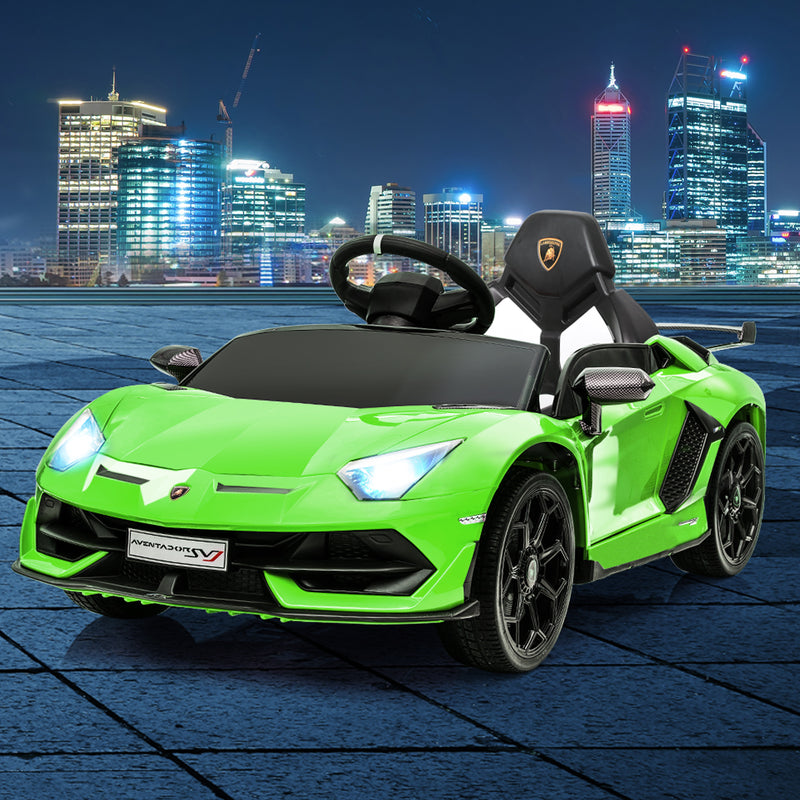 Kids Ride On Car Lamborghini SVJ Licensed Electric Dual Motor Toy Remote Control