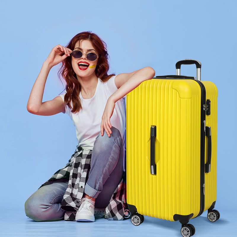 Slimbridge 30" Luggage Travel Suitcase Trolley Case Packing Waterproof Yellow